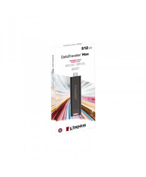 USB C disk Kingston 512GB DT Max, 3.2 Gen2, 1000/900MB/s, kovinski, drsni priključek