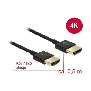 HDMI kabel z mrežno povezavo 0,5m Delock