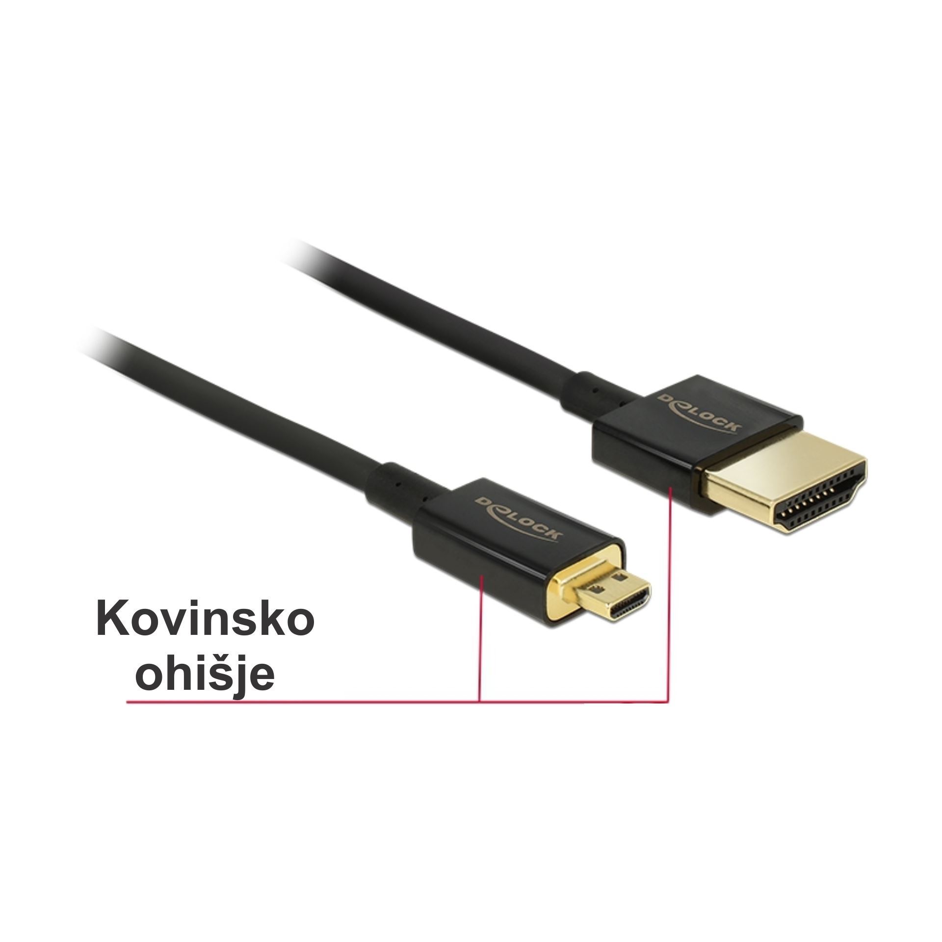 HDMI-HDMI-D Mikro kabel z mrežno pove. 1