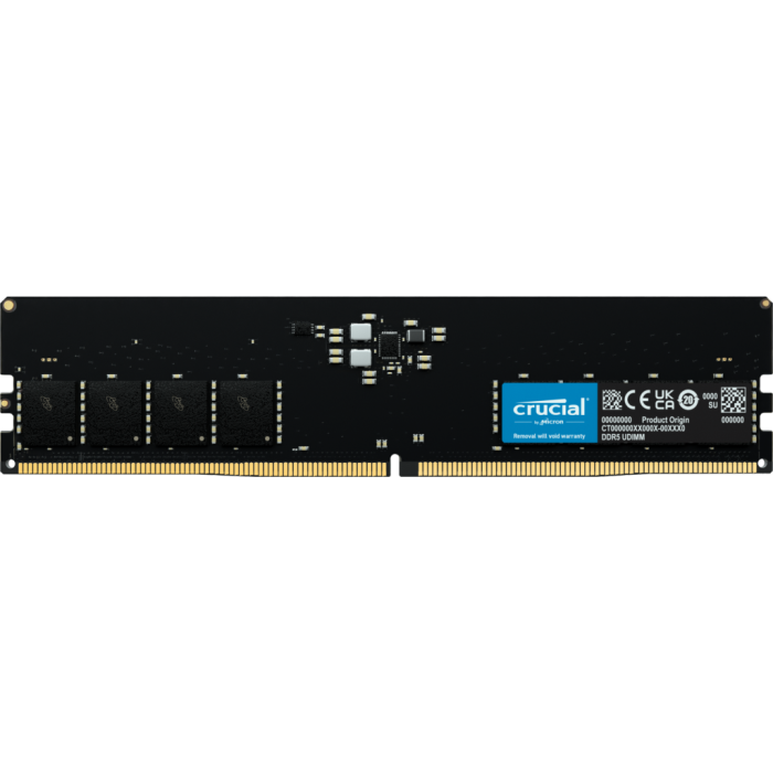 Crucial 32GB DDR5-4800 UDIMM PC5-38400 CL40, 1.1V