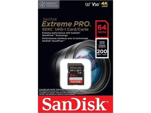 CF SANDISK 64GB EXTREME PRO UDMA7, 160/150MB/s, VPG-65