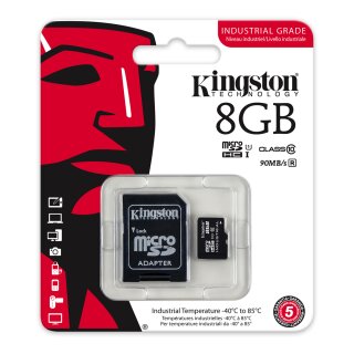 SDHC Kingston micro 8GB INDUSTRIAL, Class 10, UHS-I, U3, V30, A1