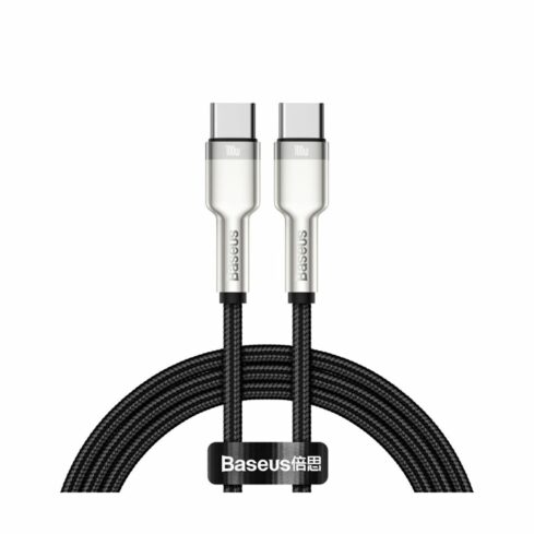 Baseus kabel USB C-C 1m 100W 20V 5A Cafule Metal pleten črn CATJK-C01