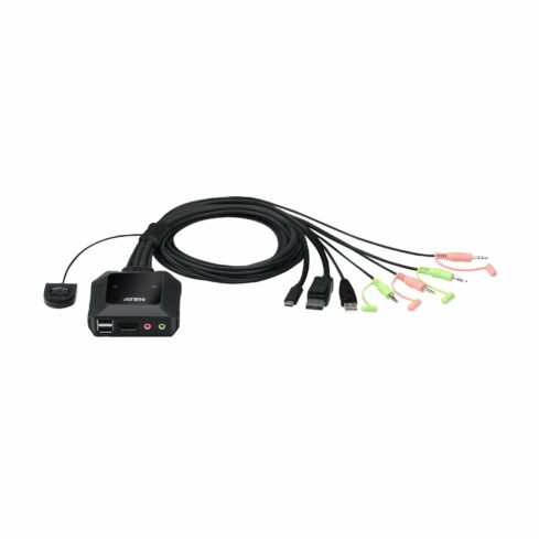 KVM stikalo 2:1 mini DP/USB tip-C s kabli CS52DP Aten