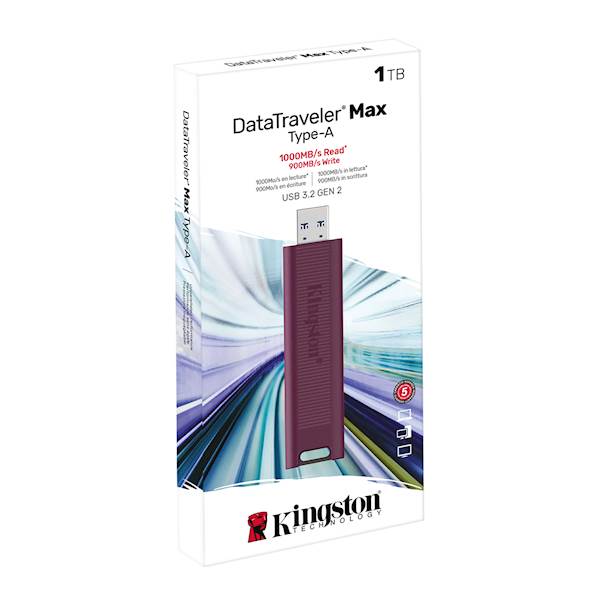 USB disk Kingston 1TB DT Max, 3.2 Gen2, 1000/900MB/s, drsni priključek