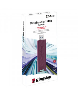 USB disk Kingston 256GB DT Max, 3.2 Gen2, 1000/900MB/s, kovinski, drsni priključek