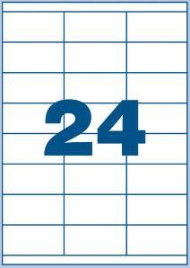 MULTI3 Bele nalepke 70 x 35, 24/stran 100 listov