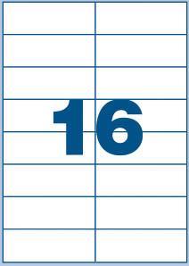 MULTI3 Bele nalepke 105 x 37, 16/stran 100 listov