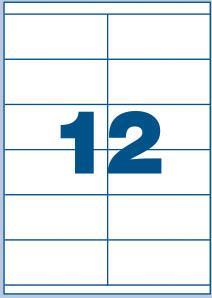 MULTI3 Bele nalepke 105 x 48, 12/stran 100 listov