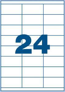 MULTI3 Bele nalepke 70 x 36, 24/stran 100 listov