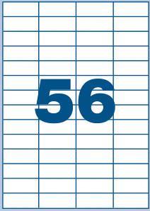 MULTI3 Bele nalepke 52,5 x 21,2, 56/stran 100 listov