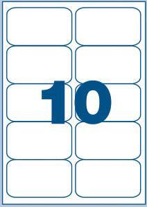 MULTI3 Bele nalepke 99,1 X 57, 10/stran 100 listov