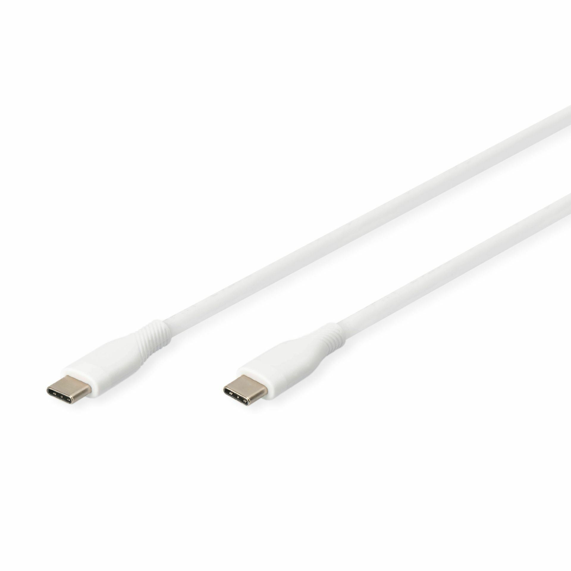 Digitus kabel USB C-C 2m 60W bel silikonski AK-300341-020-W