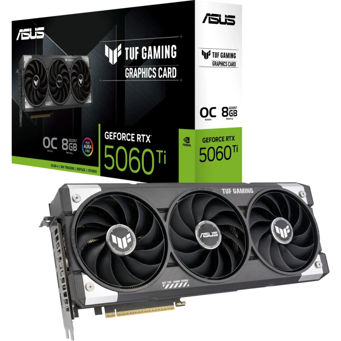Grafična kartica ASUS TUF Gaming GeForce RTX 5060 Ti OC, 8GB GDDR7, PCI-E 5.0