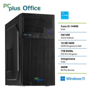 PCPLUS e-office i3-14100 16GB DDR5 1TB SSD Windows 11 Home namizni računalnik