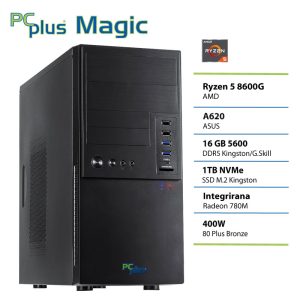 PCPLUS Magic Ryzen 5 8600G 16GB 1TB namizni računalnik