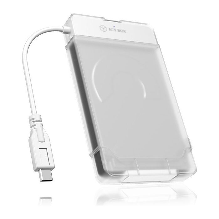 IcyBox IB-AC703-C USB-C 3.2 transparentno ohišje za 2,5" HDD in SSD diske