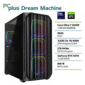 PCPLUS Dream Machine Ultra 7 265KF 32GB 2TB SSD RTX 5070 12GB gaming namizni računalnik