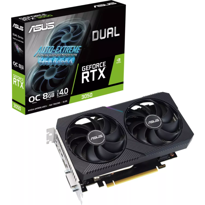 Grafična kartica ASUS GeForce RTX 3050 DUAL OC V2, 8GB GDDR6, PCI-E 4.0 DUAL-RTX3050-O8G-V2