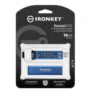 KINGSTON IronKey Keypad 200 16GB USB3.2 Gen1 Type-A FIPS 140 & XTS-AES IKKP200/16GB USB ključ