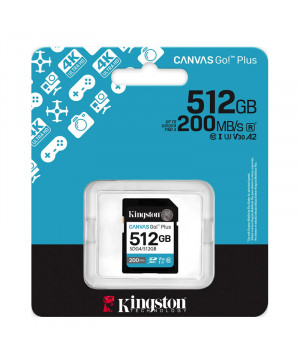 KINGSTON Canvas Go Plus SD 512GB Class10 UHS-I U3, V30, 4K UHD SDG4/512GB spominska kartica