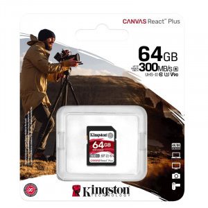 KINGSTON Canvas React Plus SD 64GB Class10 UHS-II SDR2/64GB spominska kartica