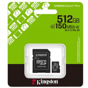 KINGSTON Canvas Select Plus microSD 512GB Class10 UHS-I SD adapter SDCS3/512GB spominska kartica