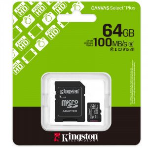 KINGSTON Canvas Select Plus microSD 64GB Class10 UHS-I SD adapter SDCS3/64GB spominska kartica