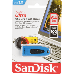 SanDisk Ultra 64GB USB 3.0 spominski ključek- moder