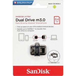 SanDisk 64GB Ultra Dual Drive m3.0 micro-USB/USB 3.0 USB ključ