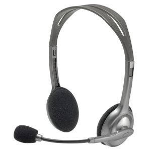 LOGITECH H110 sive slušalke z mikrofonom