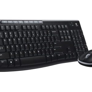 LOGITECH MK270 brezžična črna miška in slovenska tipkovnica