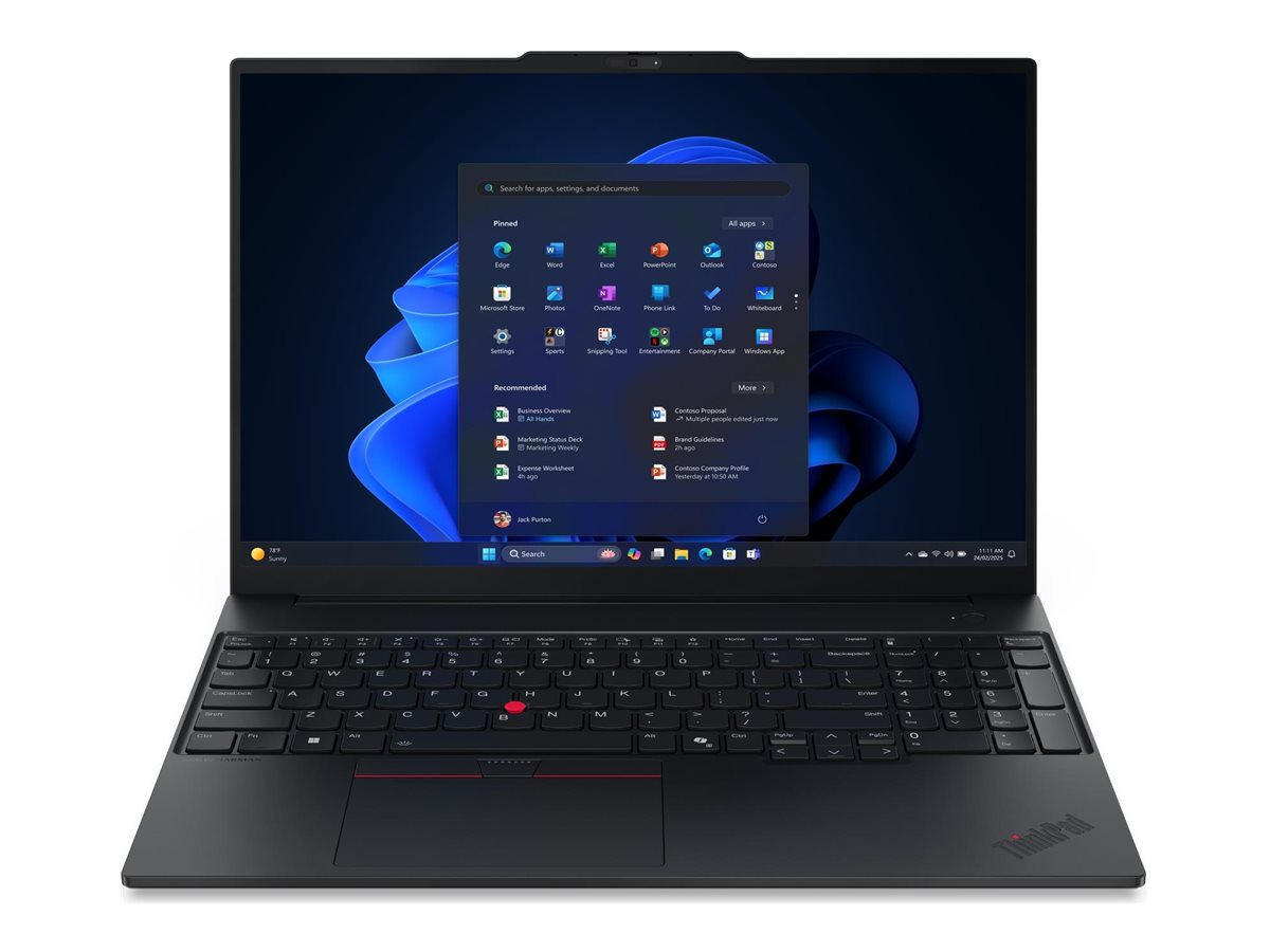 LENOVO ThinkPad E16 G3 Intel Core Ultra 5 135H 16inch WQXGA 16GB 512GB UMA W11P black 3Y