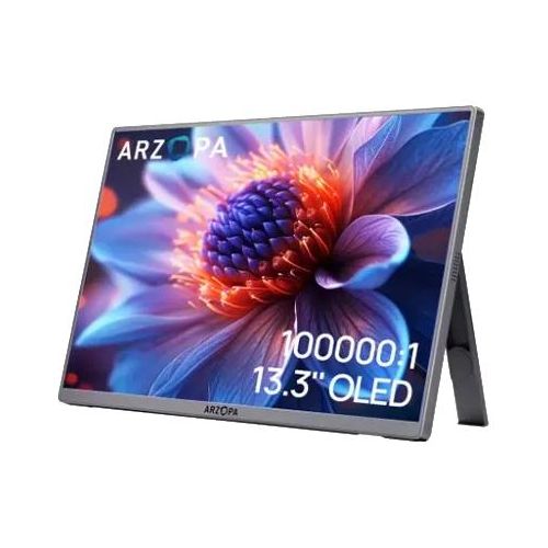Prenosni monitor 13.3'' (34 cm) FullHD OLED 60Hz, 2xUSB-C, zvočniki, ovitek, ARZOPA A3C Pro