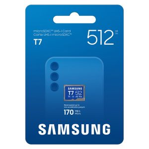Spominska kartica Samsung T7, micro SDXC, 512GB, U3, V30, A2, UHS-I, 170 MB/s