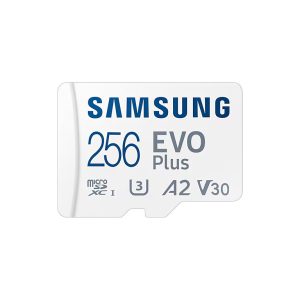Spominska kartica Samsung EVO Plus, micro SDXC, 256GB, 160MB/s, U3, V30, A2, UHS-I, z adapterjem