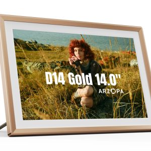 Digitalni foto okvir 14'' (35,5 cm) Arzopa D14, 32GB, WiFi, zlat