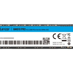 SSD 1TB M.2 80mm PCI-e 3.0 x4 NVMe, 3D TLC, Lexar NM610 PRO (LNM610P001T-RNNNG)