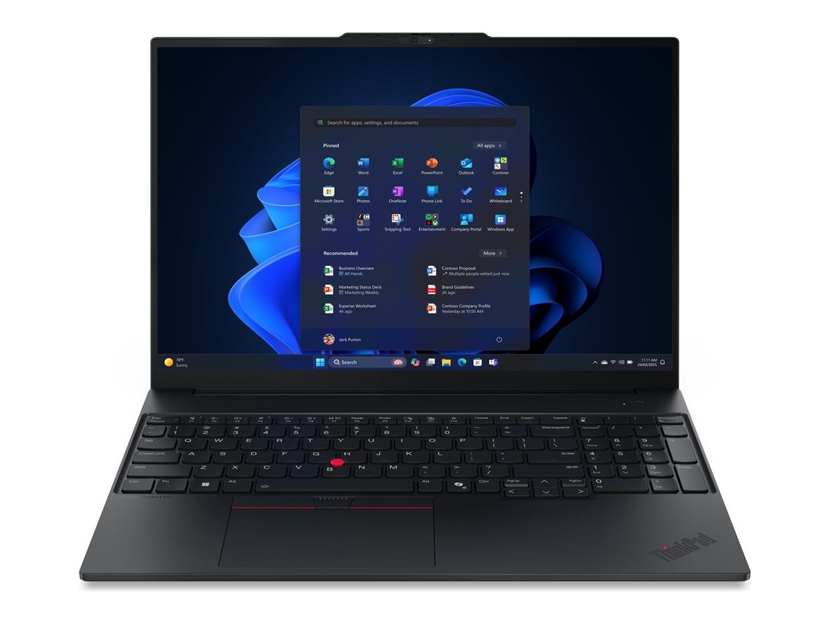 LENOVO ThinkPad E16 G4 Intel Core Ultra 7 355 16inch WUXGA 32GB 1TB UMA W11P Black 3Y