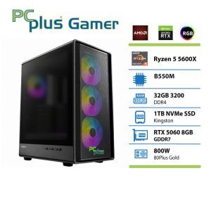 PCPLUS Gamer Ryzen 5 5600X 32GB 1TB RTX 5060 OC 8GB gaming namizni računalnik