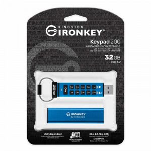 KINGSTON IronKey Keypad 200 32GB USB3.2 Gen1 Type-A FIPS 140 & XTS-AES IKKP200/32GB USB ključ