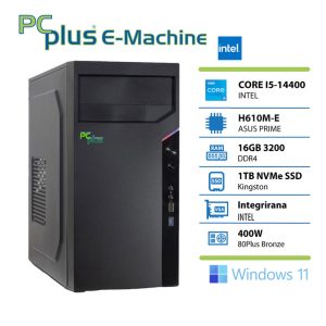 PCPLUS e-machine i5 14400 16GB DDR4 1TB SSD Windows 11 Home namizni računalnik