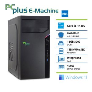 PCPLUS e-machine i5 14400 16GB DDR4 1TB SSD Windows 11 Pro namizni računalnik