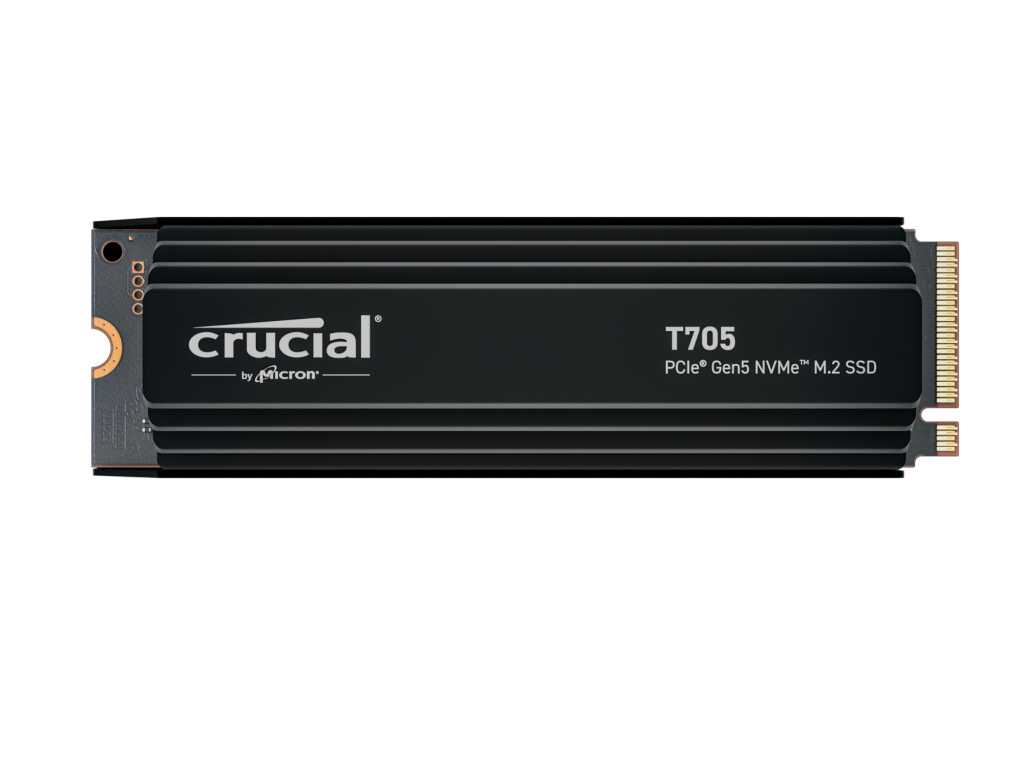 SSD 2TB M.2 80mm PCI-e 5.0 x4 NVMe, CRUCIAL T705 Heatsink (CT2000T705SSD5)
